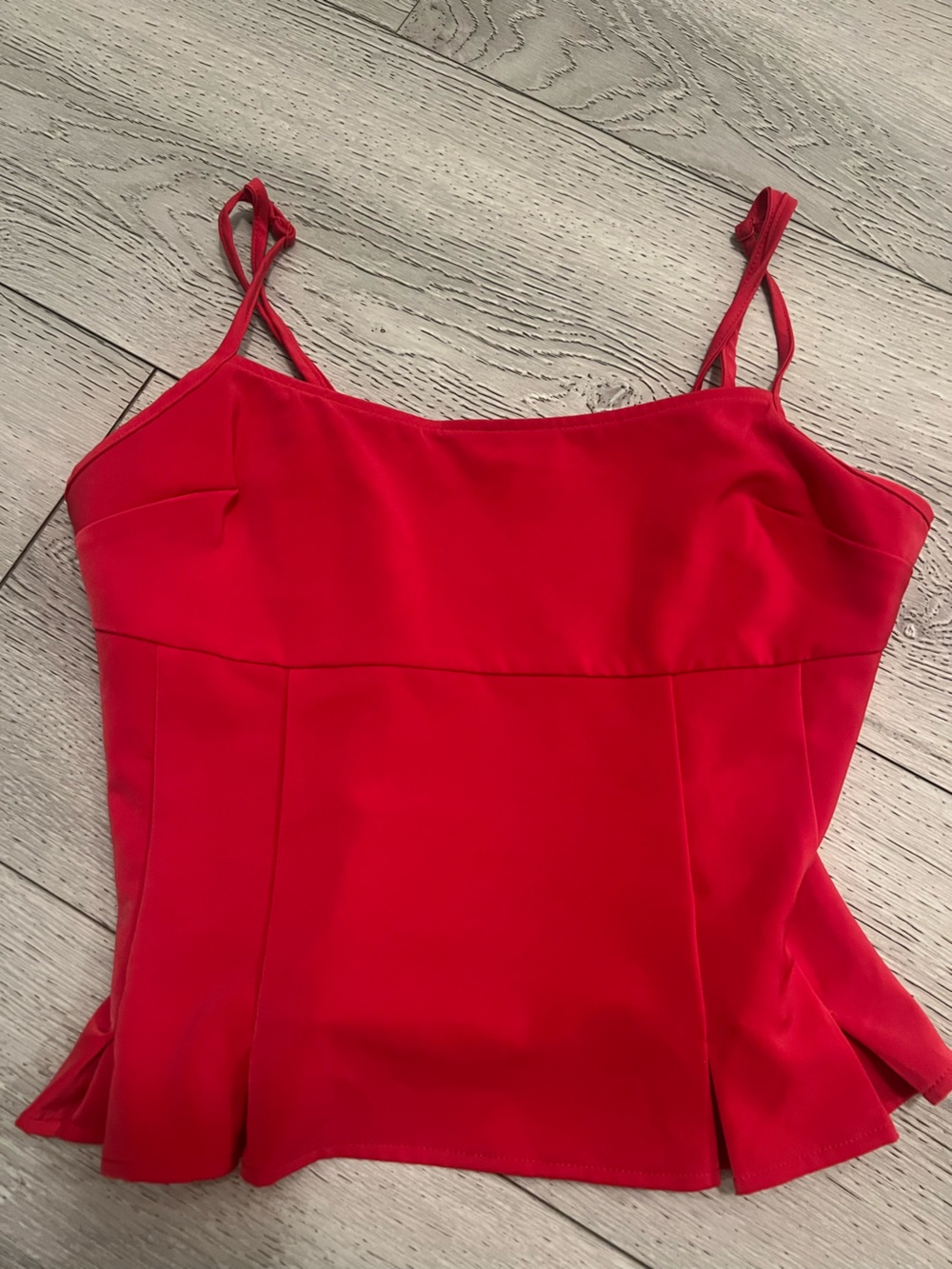 Spaghetti Strap Peplum Top - Women